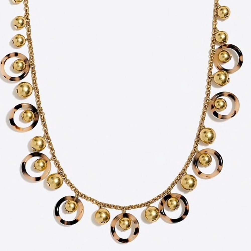 J Crew tortoise circle necklace